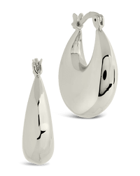 Brooklyn Chunky Tube Hoop Earrings - Sterling Forever