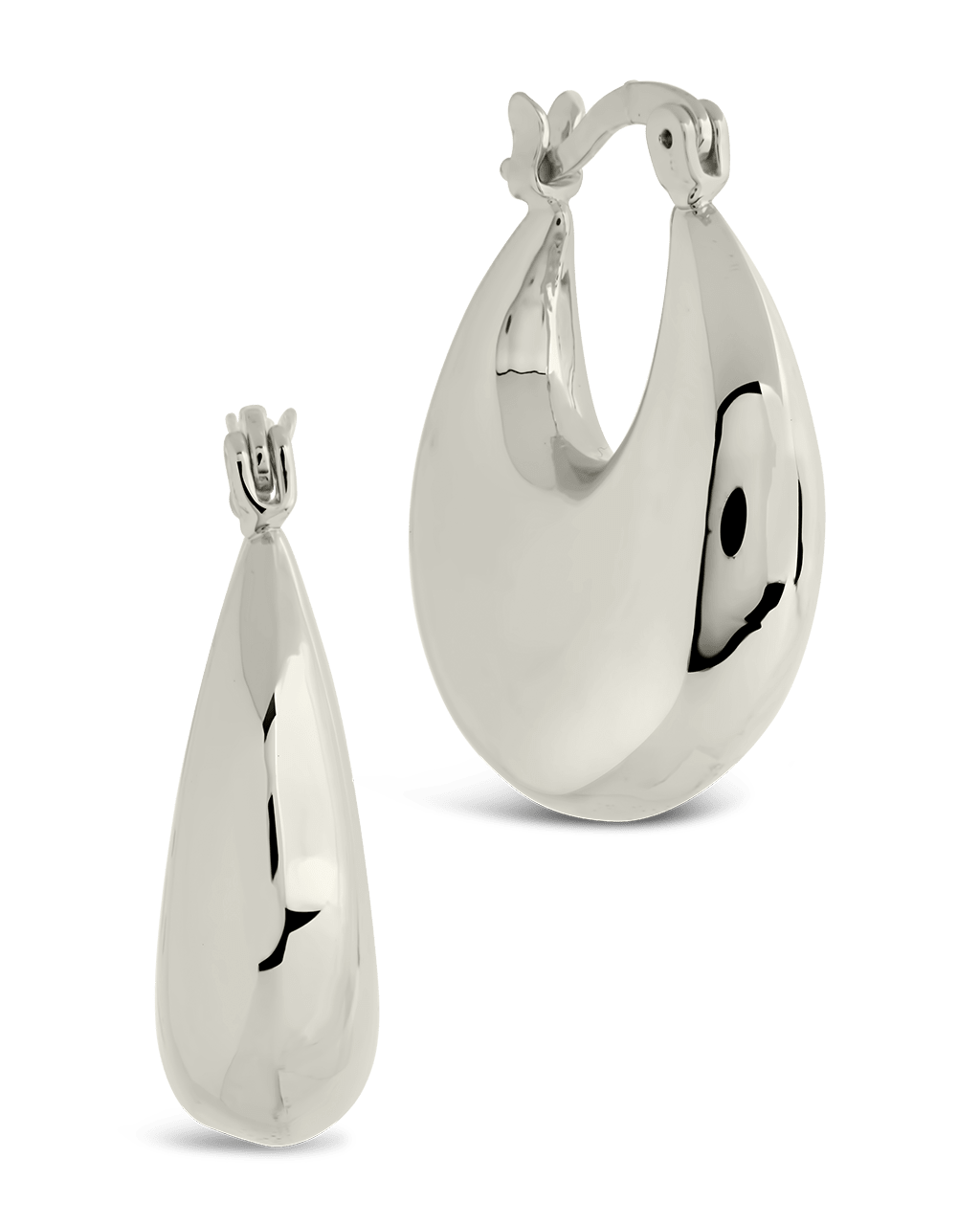 Brooklyn Chunky Tube Hoop Earrings - Sterling Forever