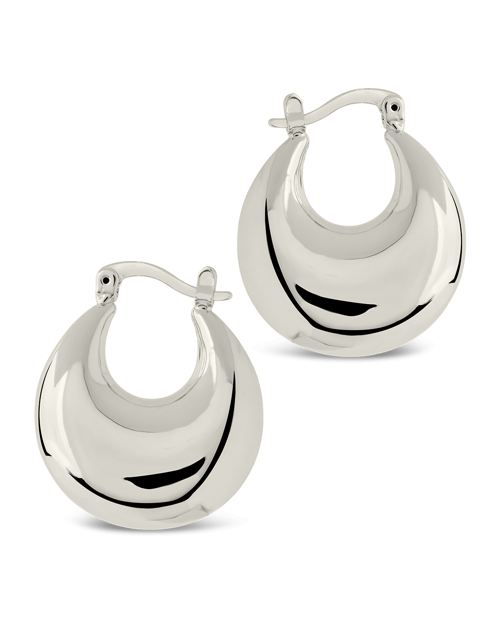 Brooklyn Chunky Tube Hoop Earrings - Sterling Forever