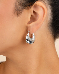 Brooklyn Chunky Tube Hoop Earrings - Sterling Forever