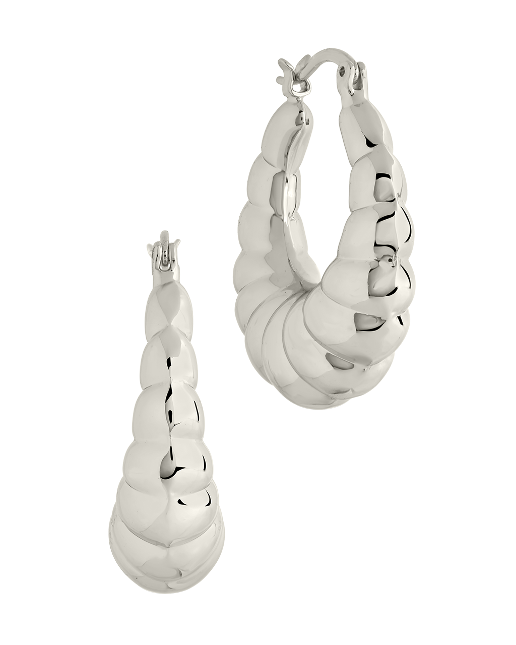 Melody Ribbed Oversized Hoop Earrings