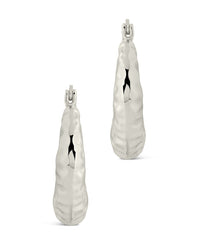 Darla Hammered Hoop Earrings - Sterling Forever