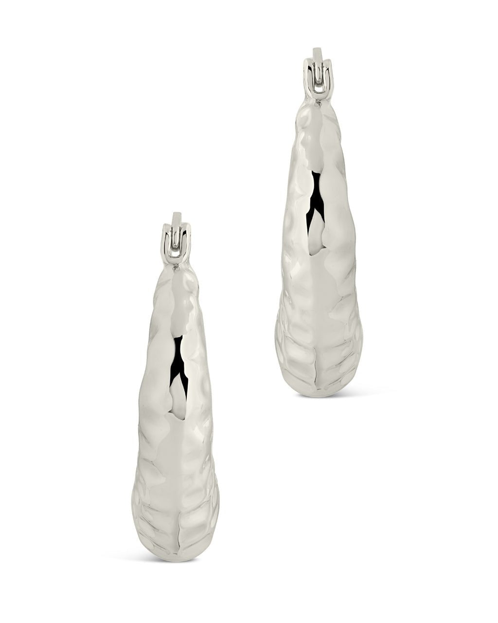Darla Hammered Hoop Earrings - Sterling Forever
