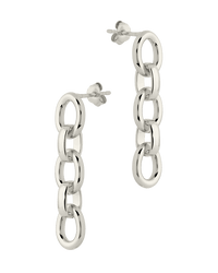 Frankie Chain Link Drop Earrings - Sterling Forever