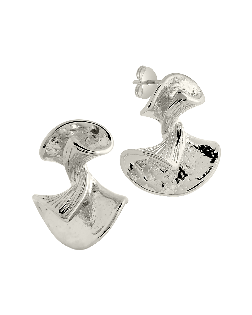 Libby Textured Fan Stud Earrings