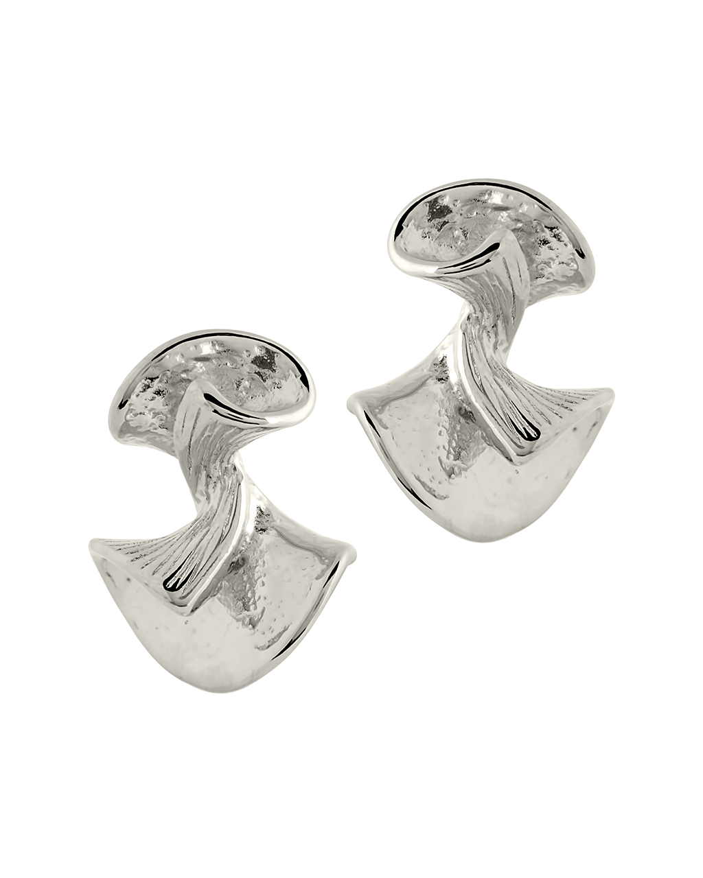 Libby Textured Fan Stud Earrings