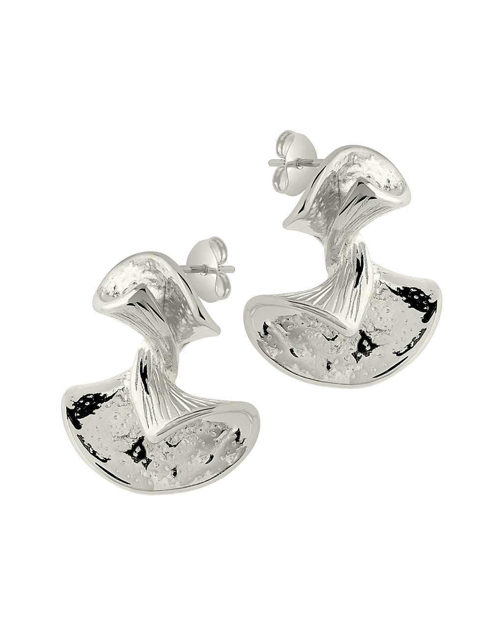 Libby Textured Fan Stud Earrings