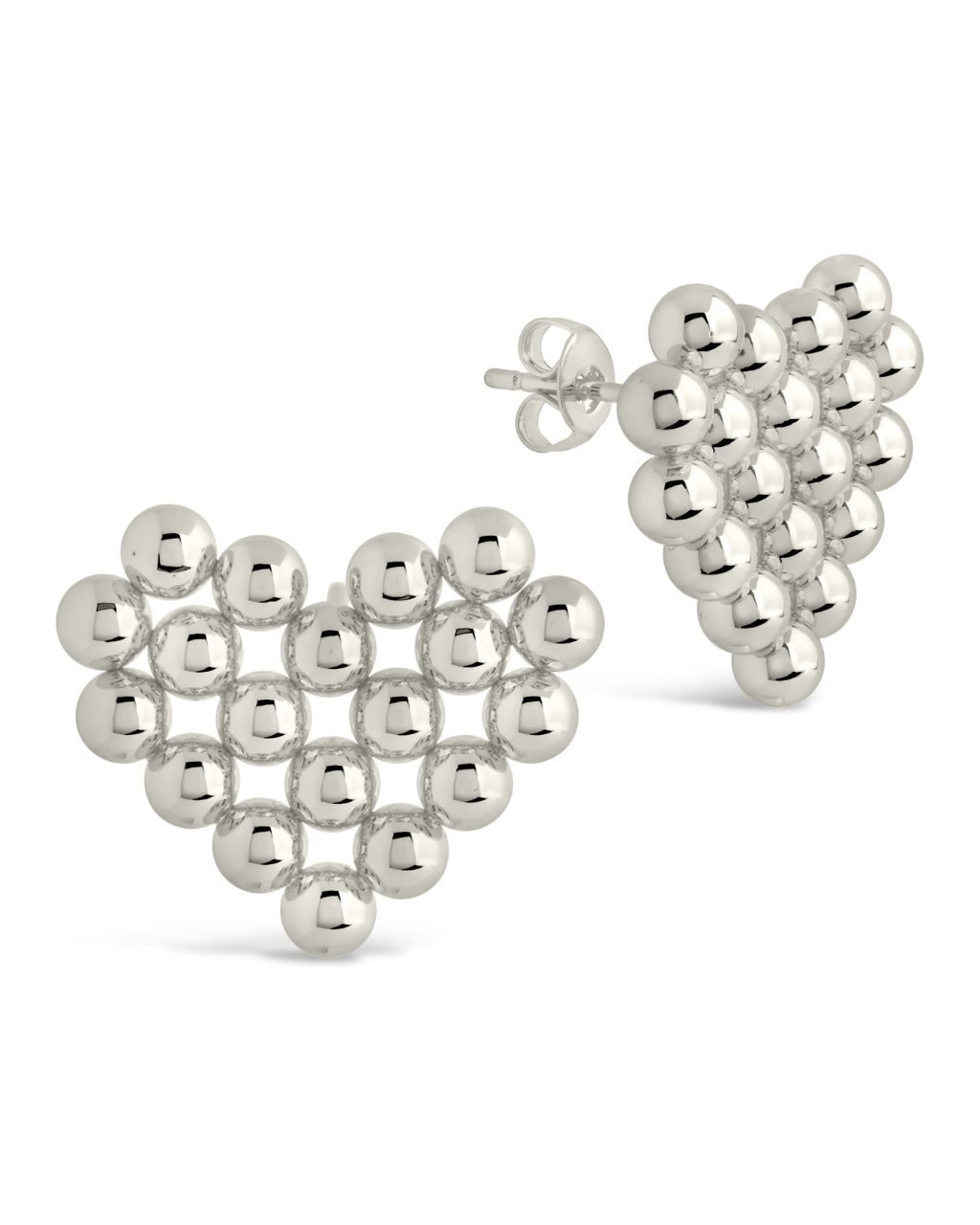 Meredith Heart Stud Earrings - Sterling Forever