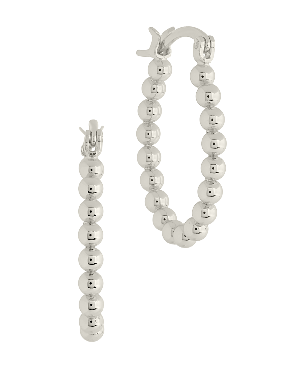 Elongated Bubble Sphere Hoop Earrings