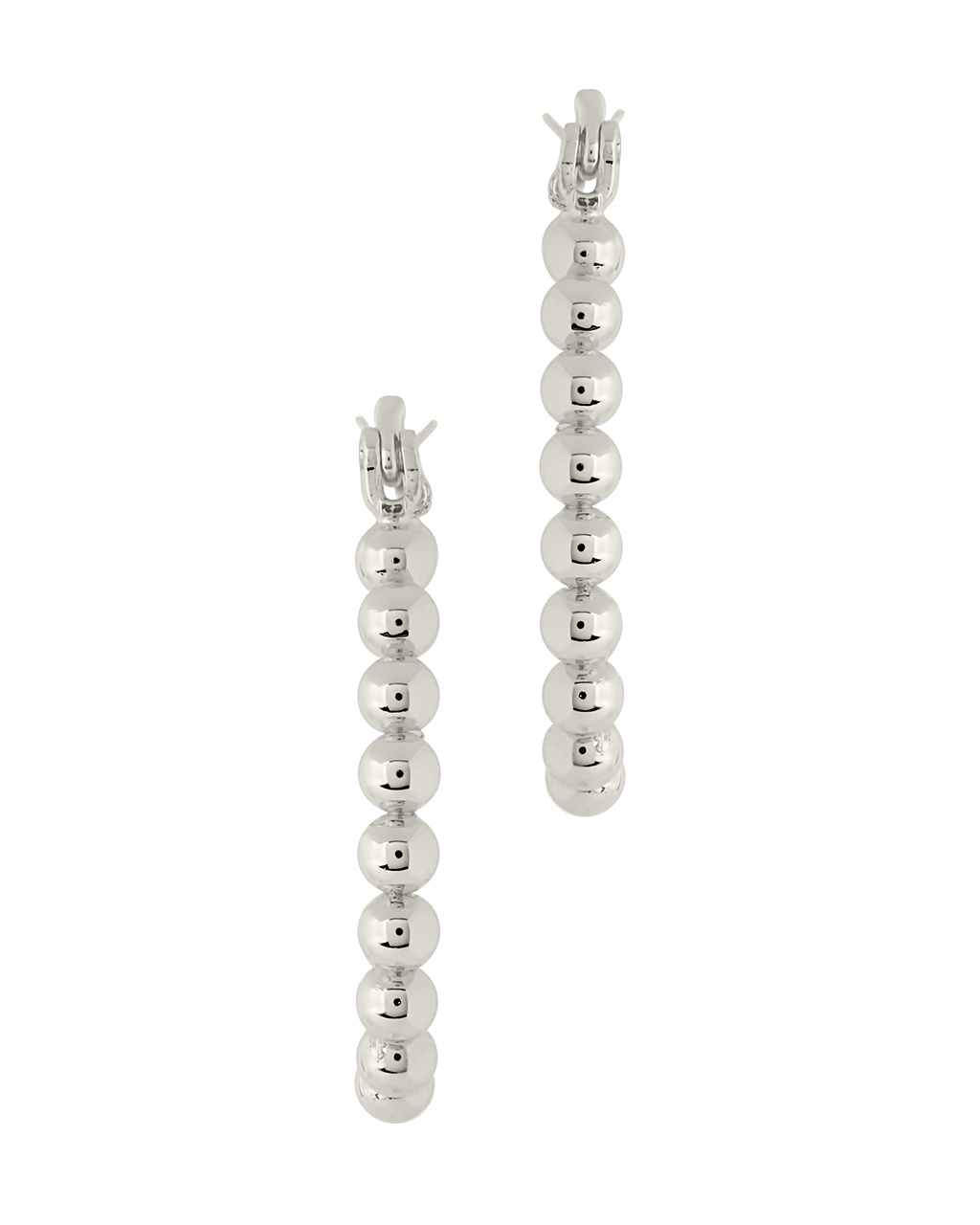 Elongated Bubble Sphere Hoop Earrings