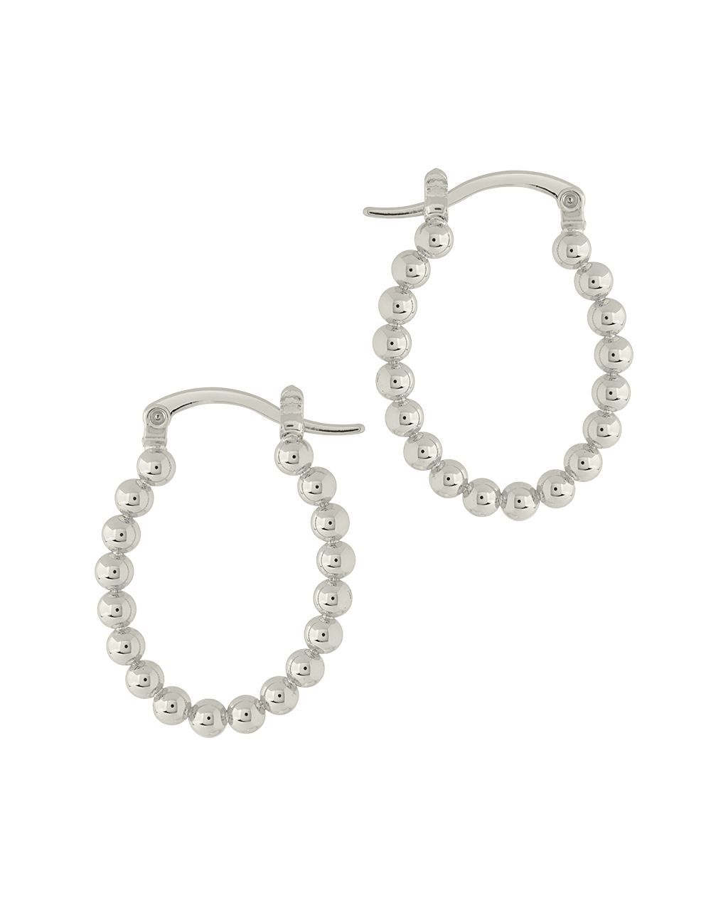 Elongated Bubble Sphere Hoop Earrings