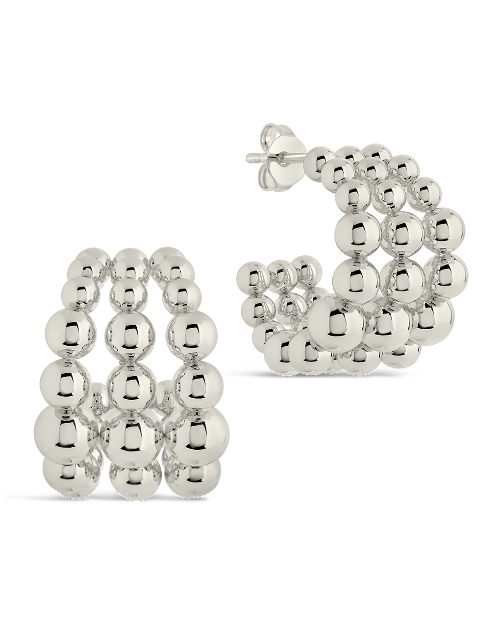 Bubble Sphere Trio Hoop Earrings