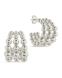 Bubble Sphere Trio Hoop Earrings - Sterling Forever