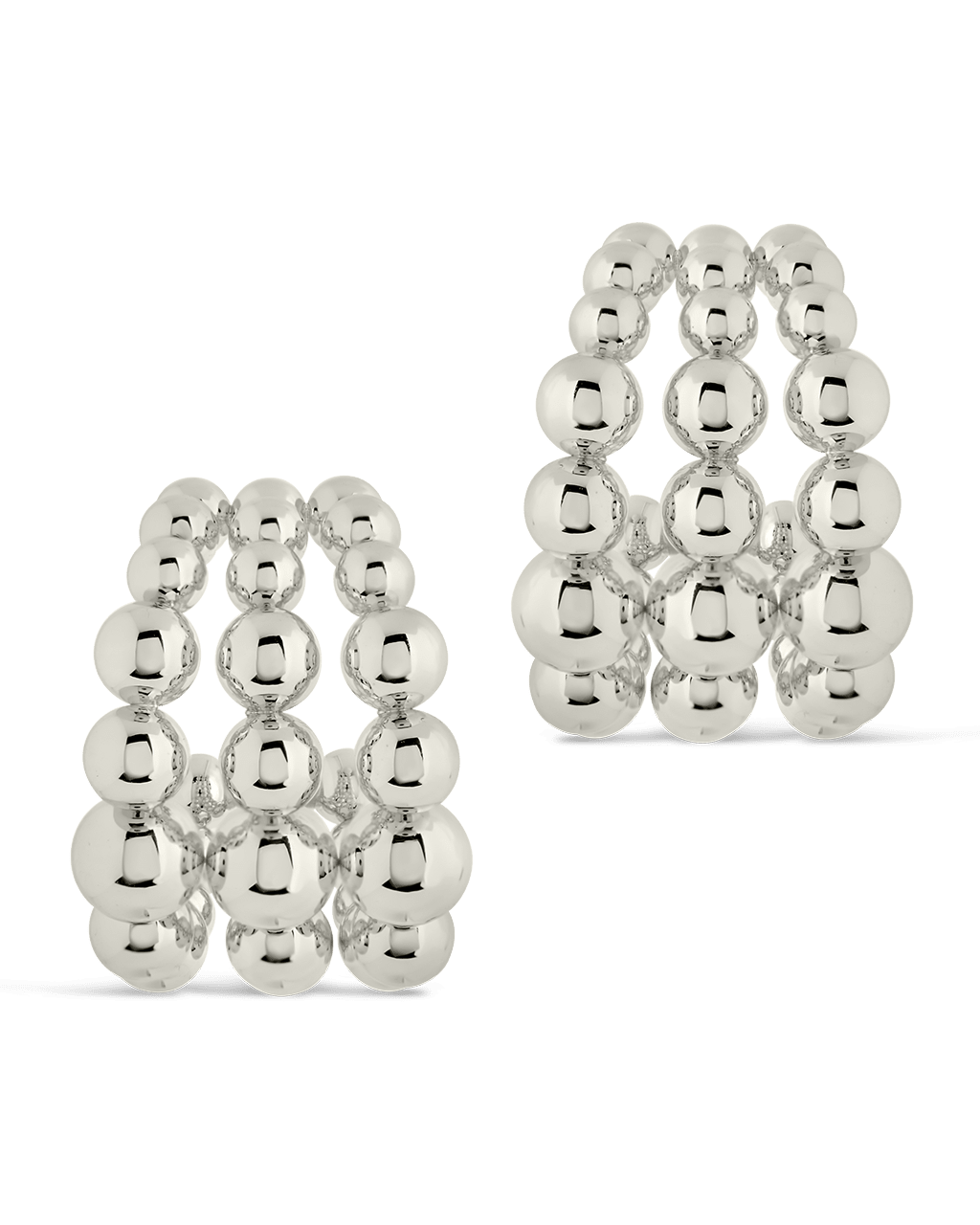 Bubble Sphere Trio Hoop Earrings - Sterling Forever