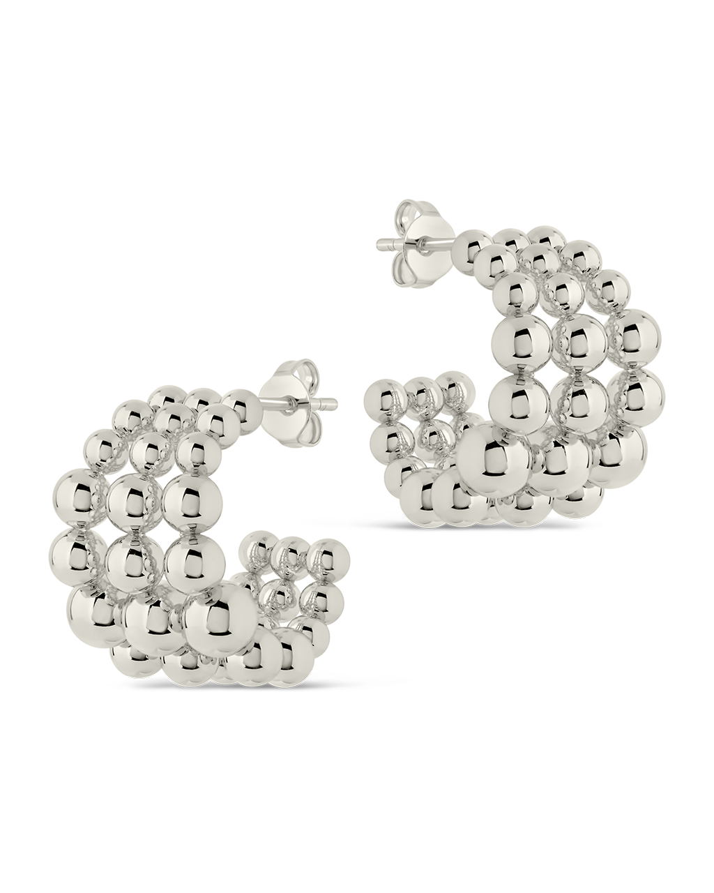 Bubble Sphere Trio Hoop Earrings