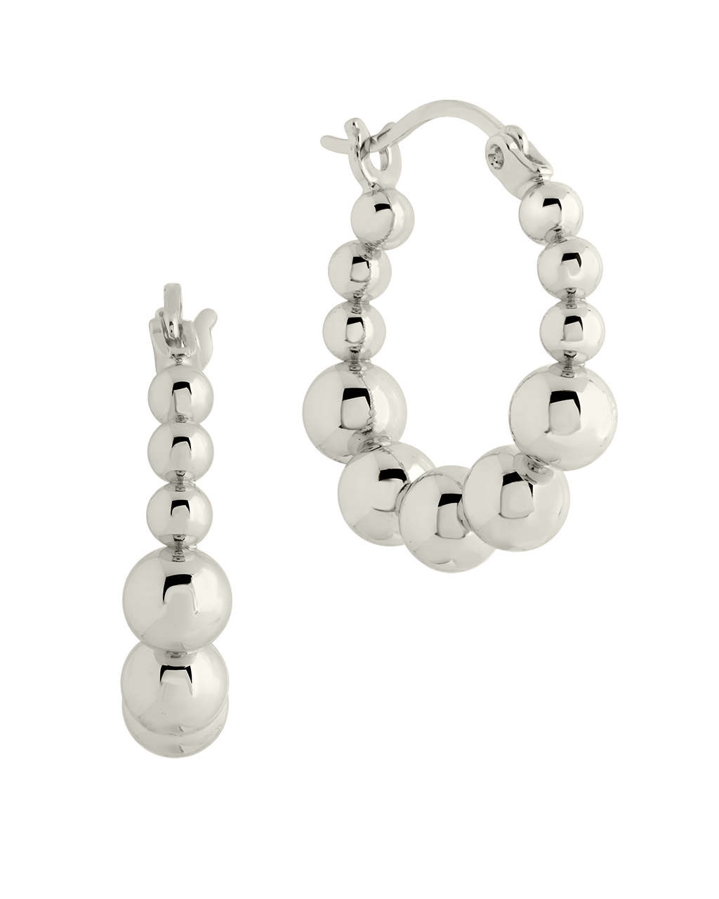 Graduated Bubble Sphere Hoop Earrings