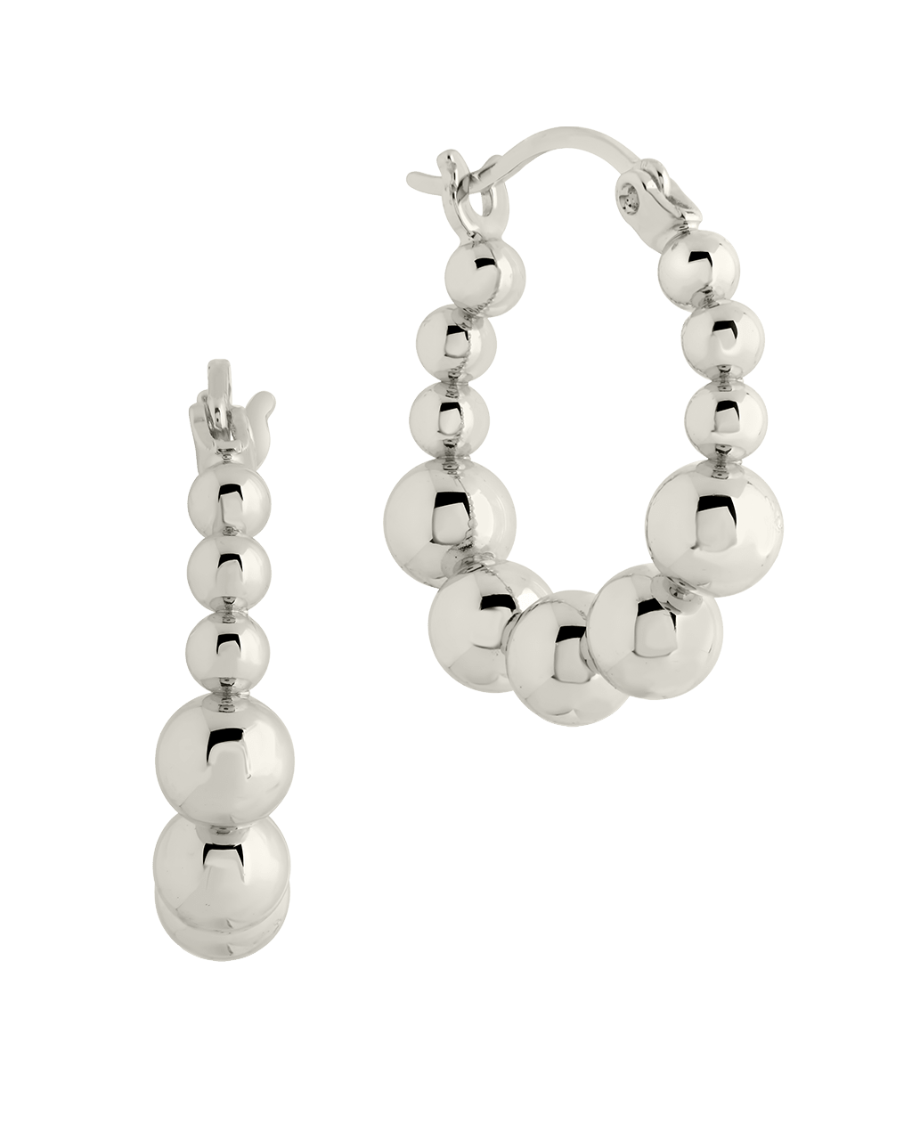 Graduated Bubble Sphere Hoop Earrings - Sterling Forever