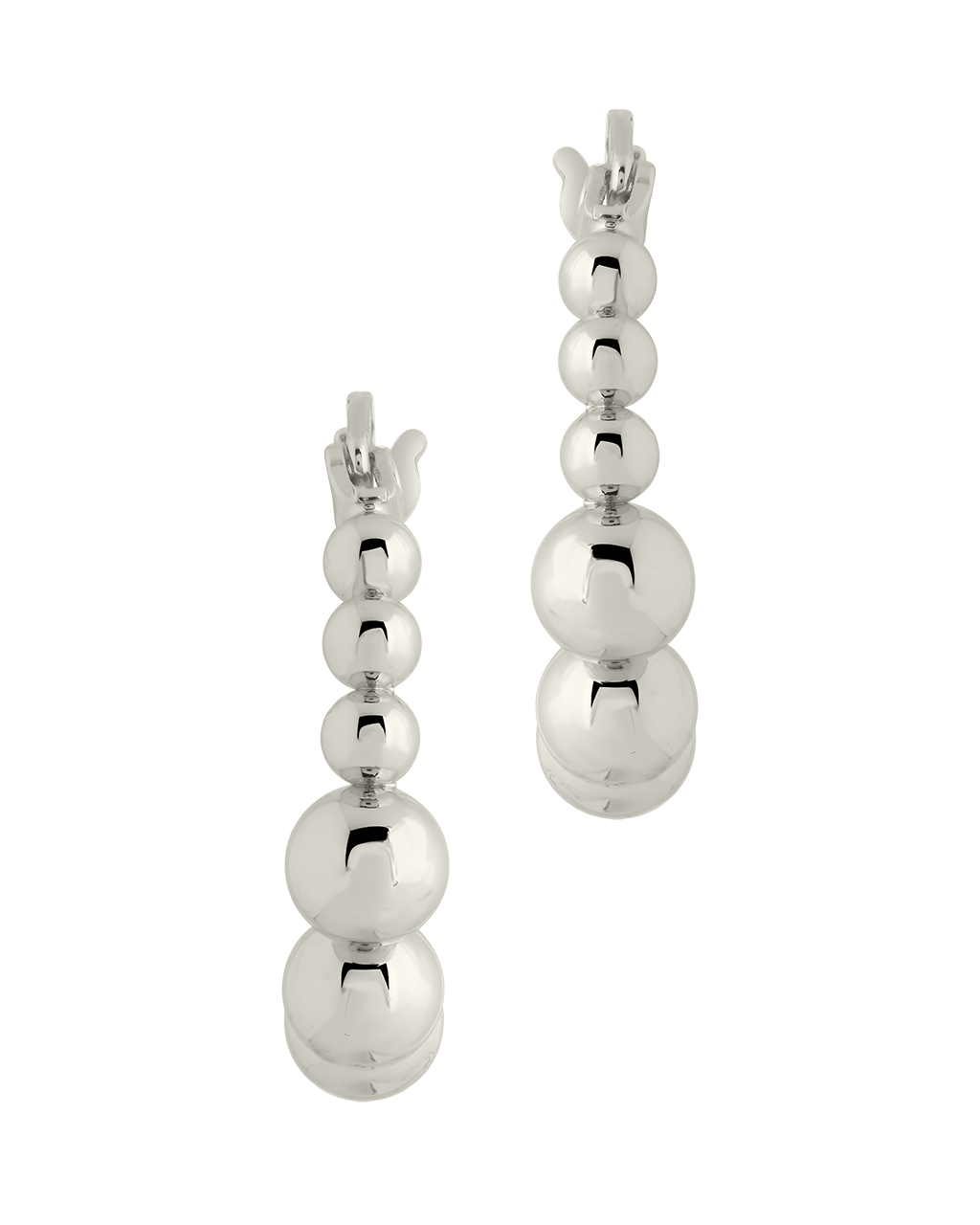 Graduated Bubble Sphere Hoop Earrings
