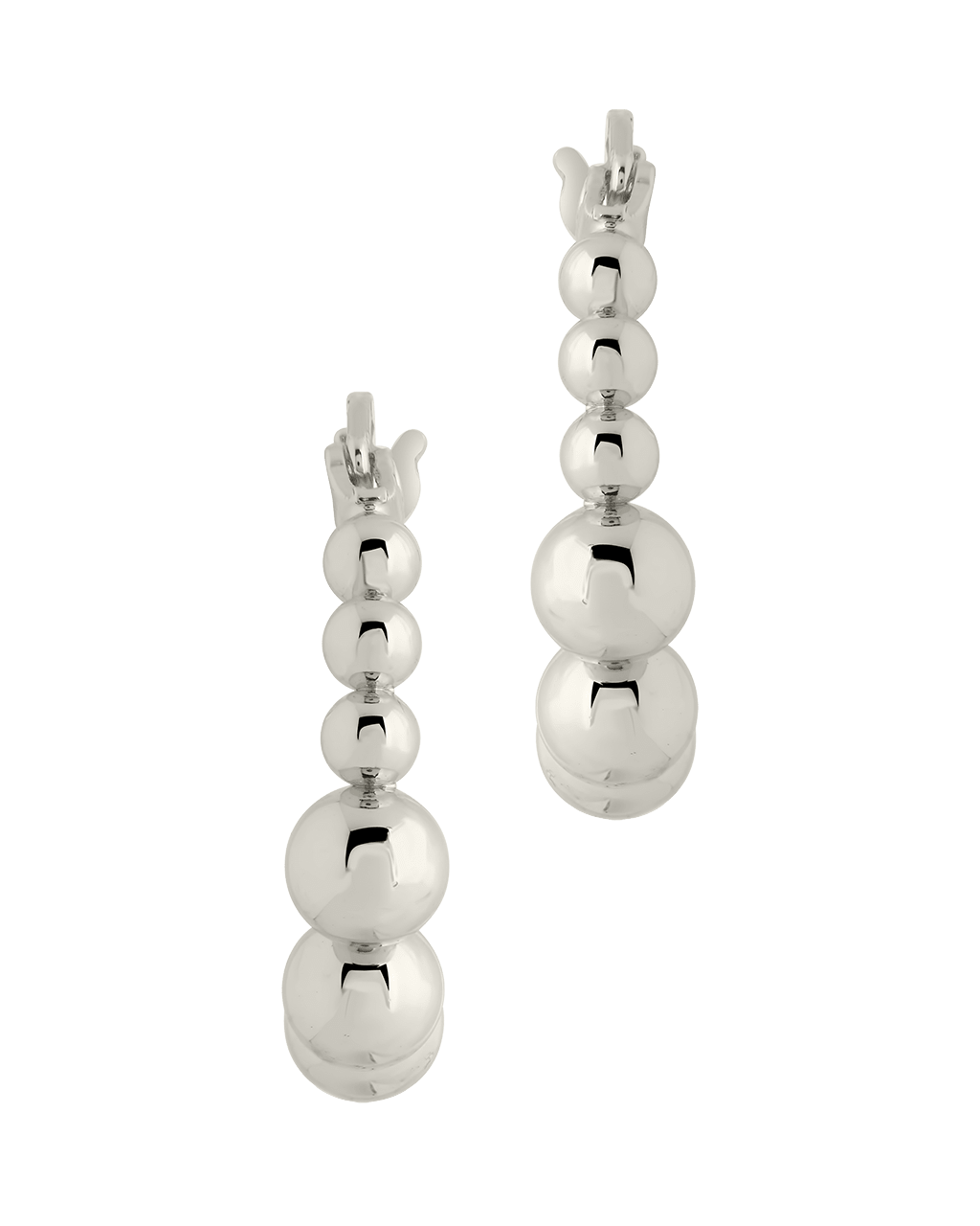 Graduated Bubble Sphere Hoop Earrings - Sterling Forever