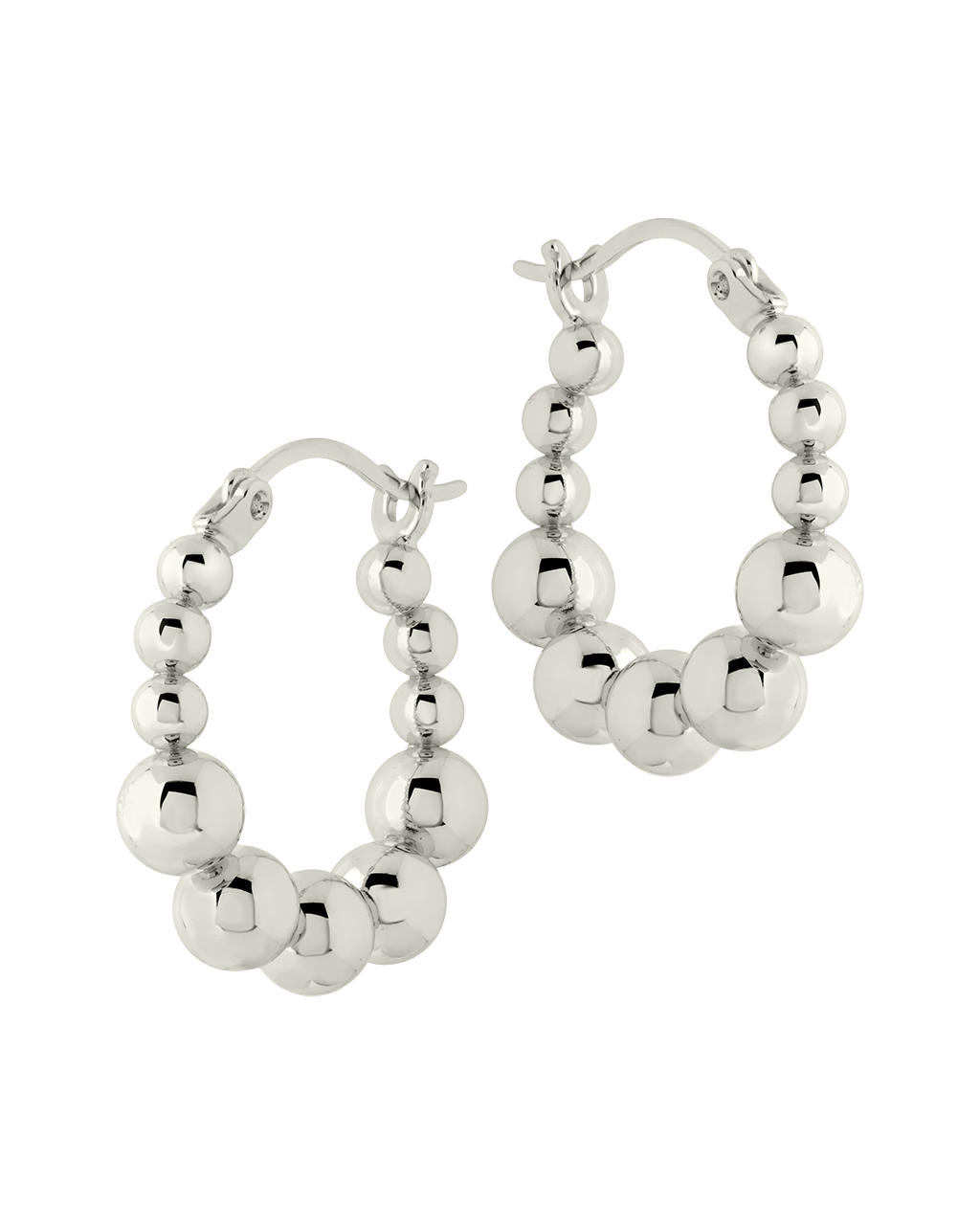 Graduated Bubble Sphere Hoop Earrings