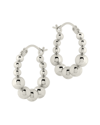 Graduated Bubble Sphere Hoop Earrings - Sterling Forever