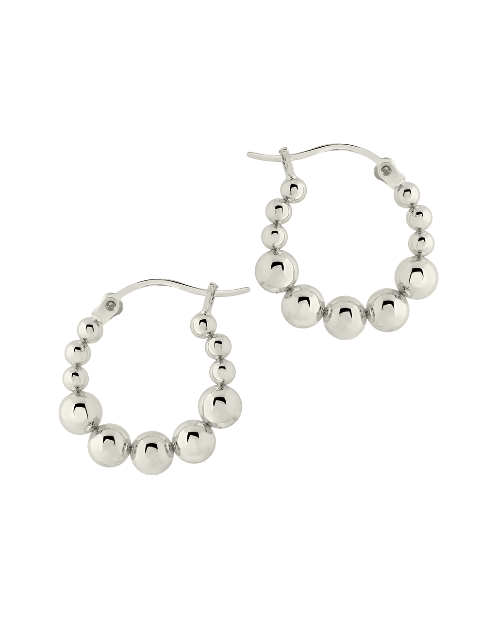 Graduated Bubble Sphere Hoop Earrings