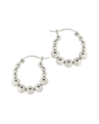 Graduated Bubble Sphere Hoop Earrings - Sterling Forever