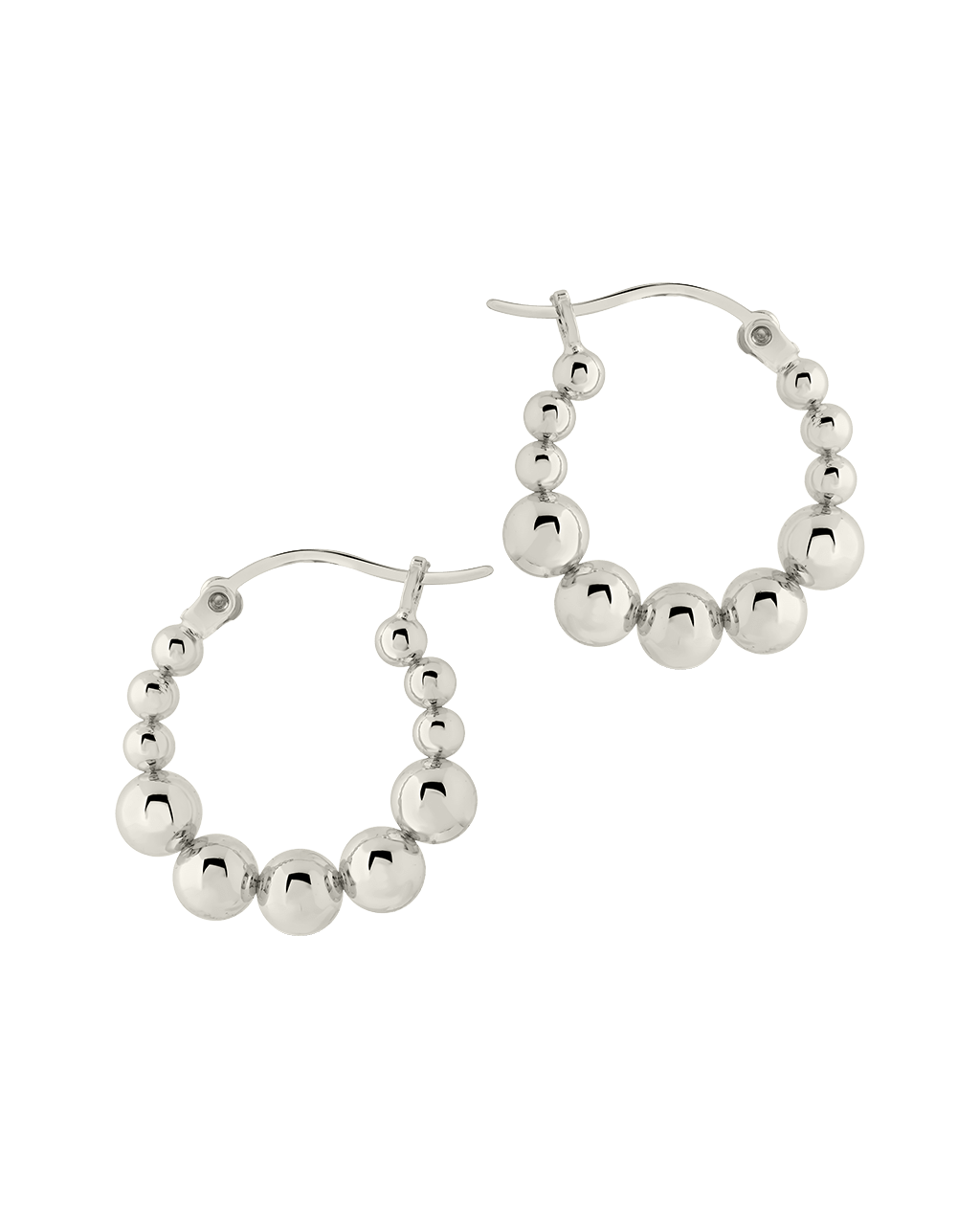 Graduated Bubble Sphere Hoop Earrings - Sterling Forever