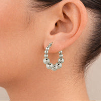 Graduated Bubble Sphere Hoop Earrings - Sterling Forever