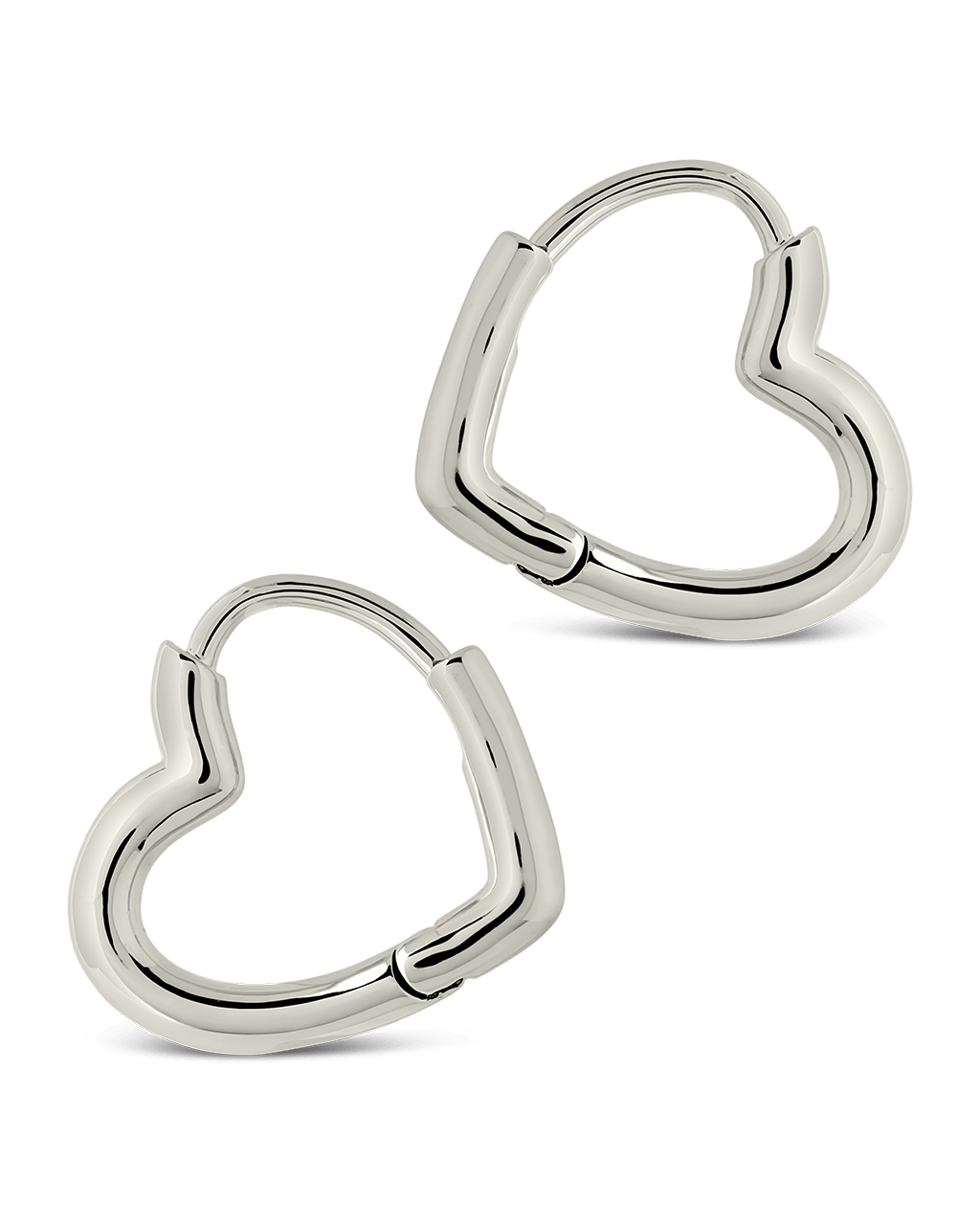 Elle Heart Micro Hoop Earrings - Sterling Forever