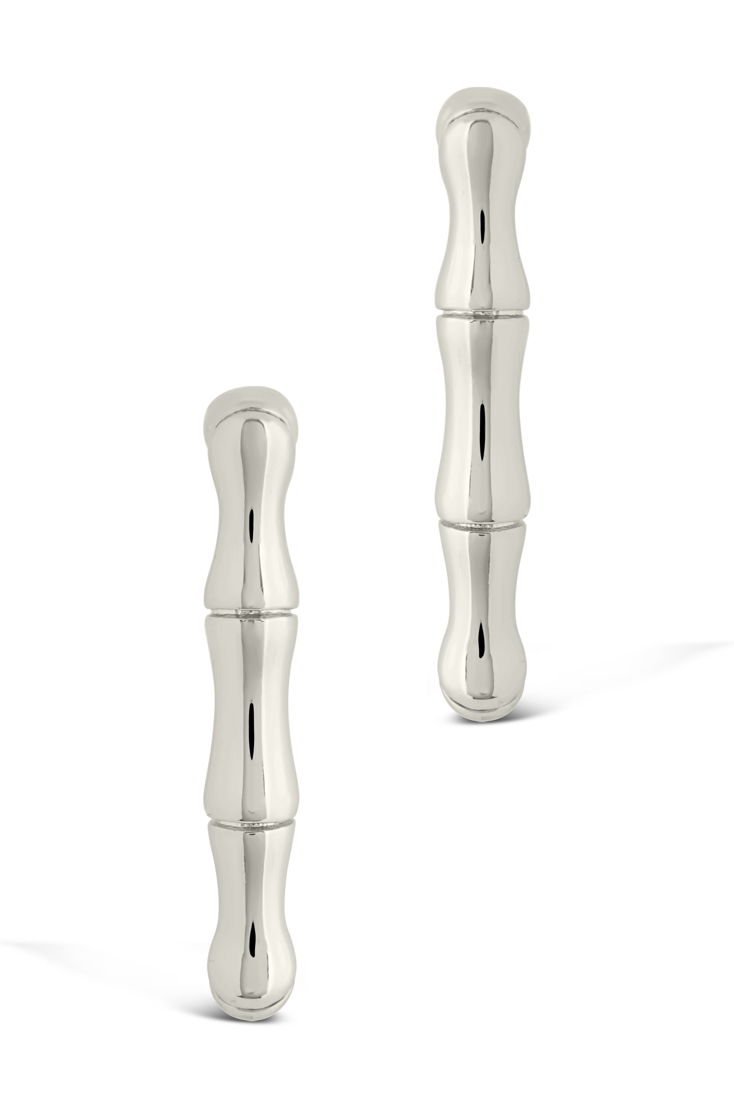 Bamboo Rectangular Hoop Earrings