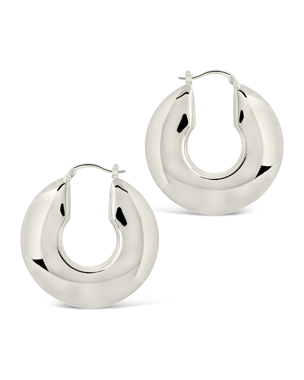 Paige Flat Tube Hoop Earrings