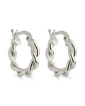 Hazel Textured Twisted Hoop Earrings - Sterling Forever