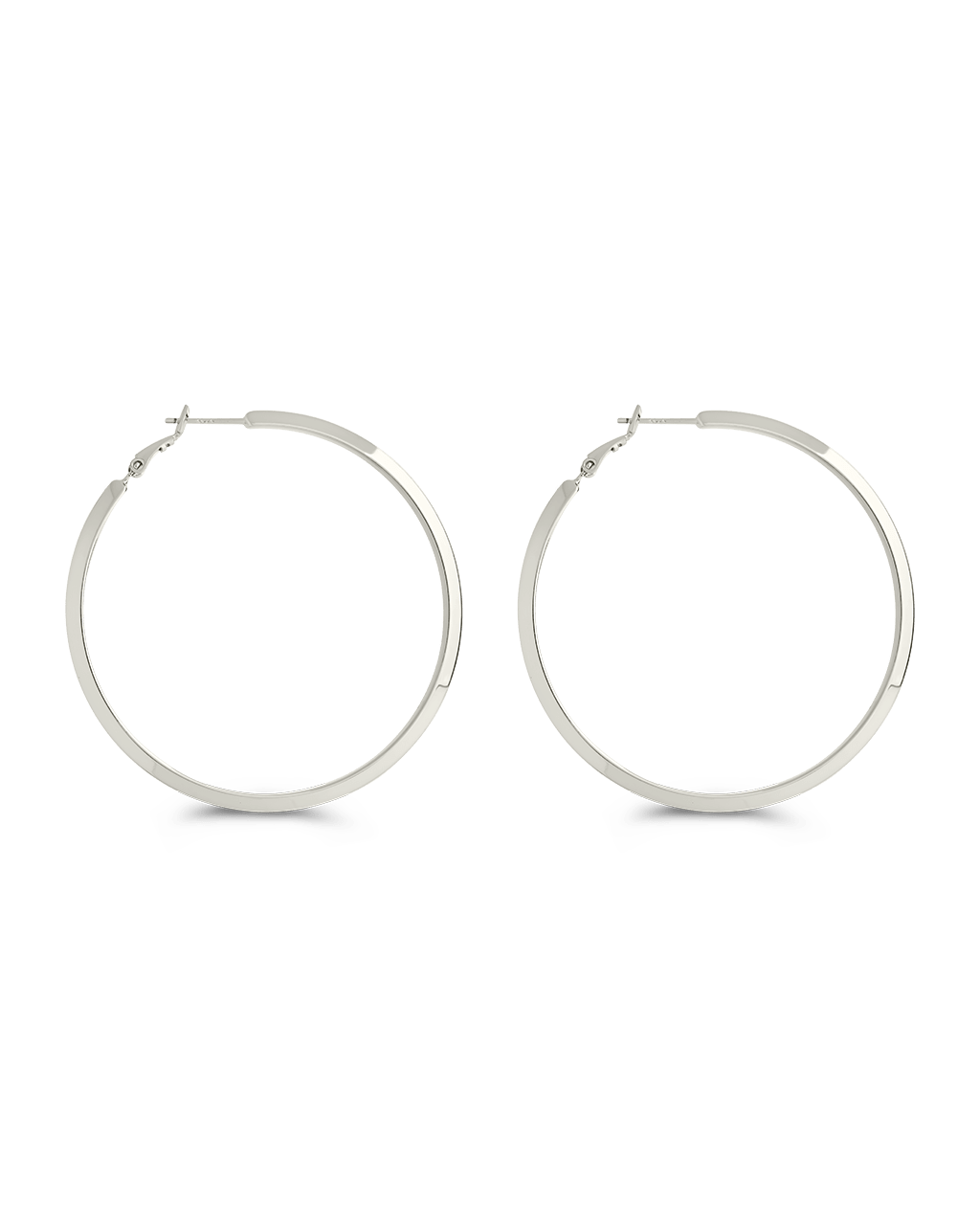Leona Polished Hoop Earrings - Sterling Forever