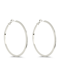 Leona Polished Hoop Earrings - Sterling Forever