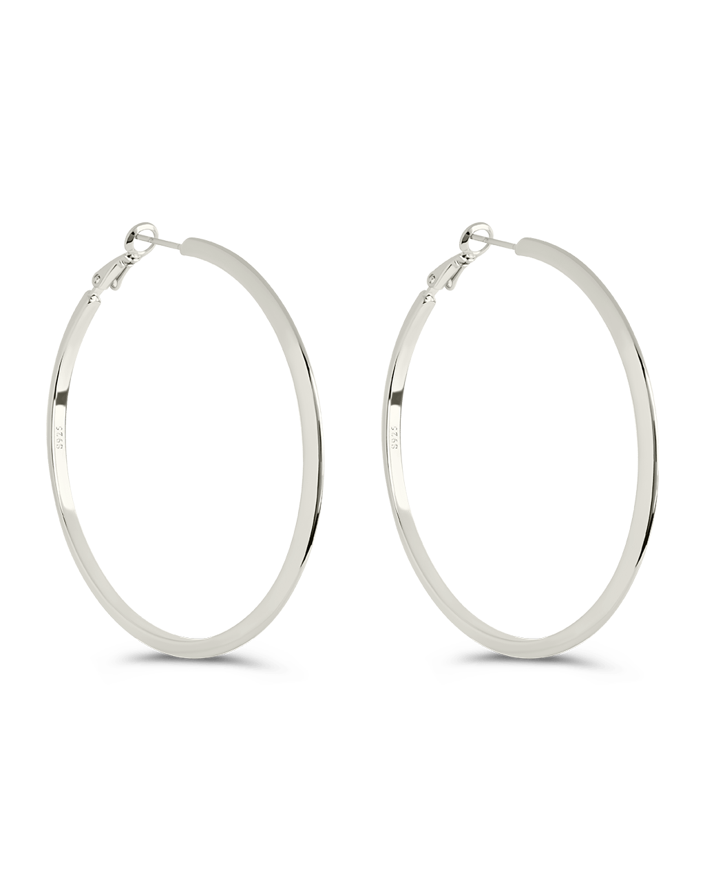 Leona Polished Hoop Earrings - Sterling Forever