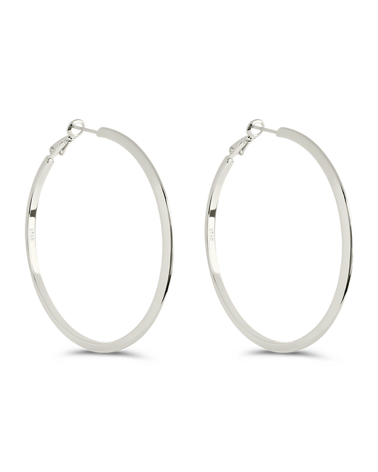 Leona Polished Hoop Earrings