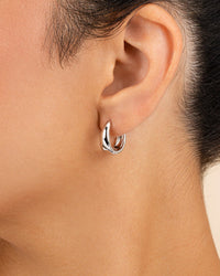 Lavina Polished Micro Hoop Earrings - Sterling Forever