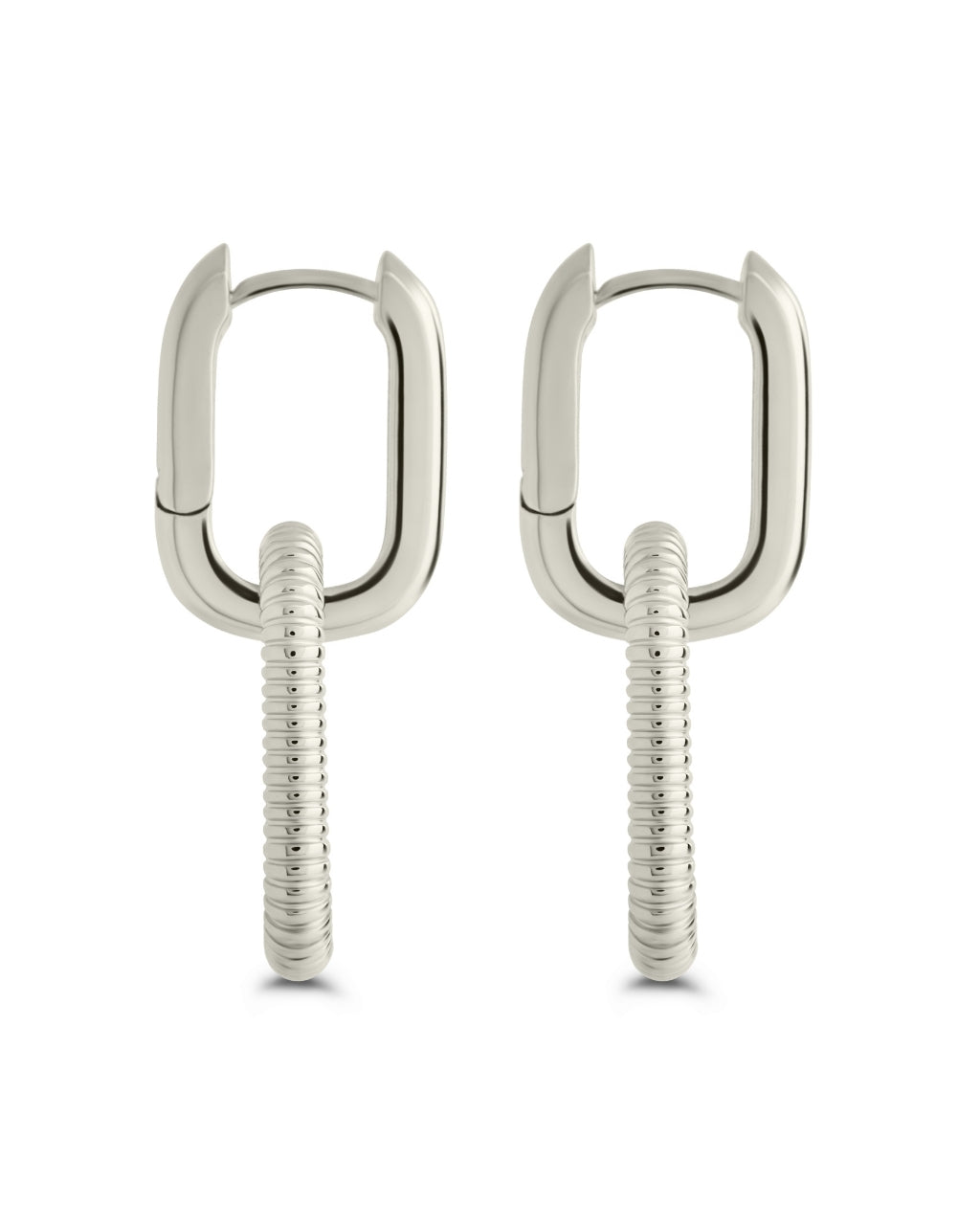 Felicity Textured Chain Link Drop Earrings