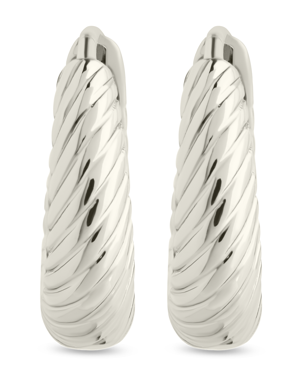 Fairley Oval Textured Micro Hoops