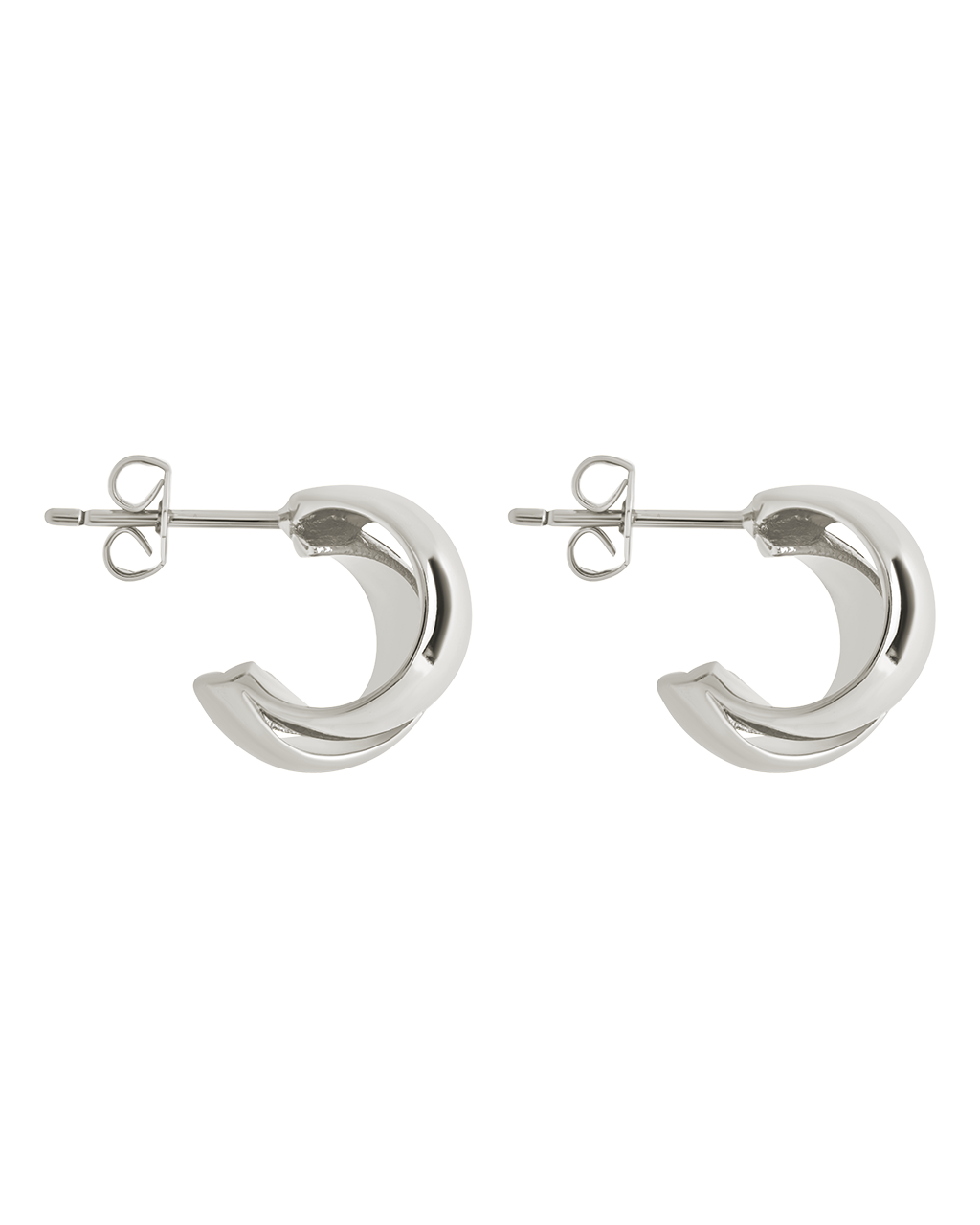 Tamara Double Row Huggie Hoop Earrings