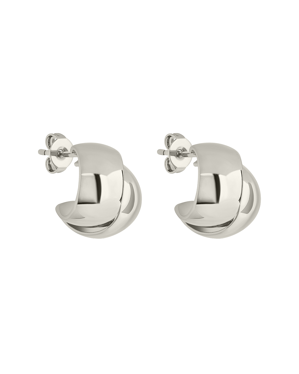 Tamara Double Row Huggie Hoop Earrings - Sterling Forever