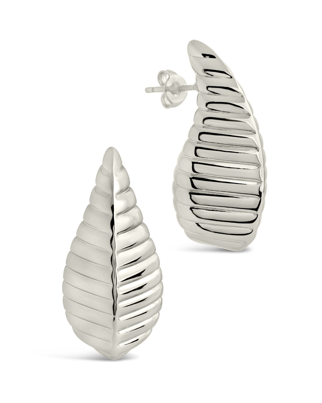 Vale Textured Stud Earrings - Sterling Forever