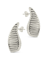 Vale Textured Stud Earrings - Sterling Forever