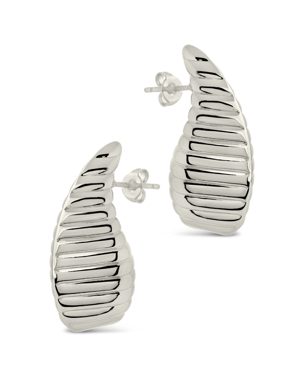 Vale Textured Stud Earrings - Sterling Forever