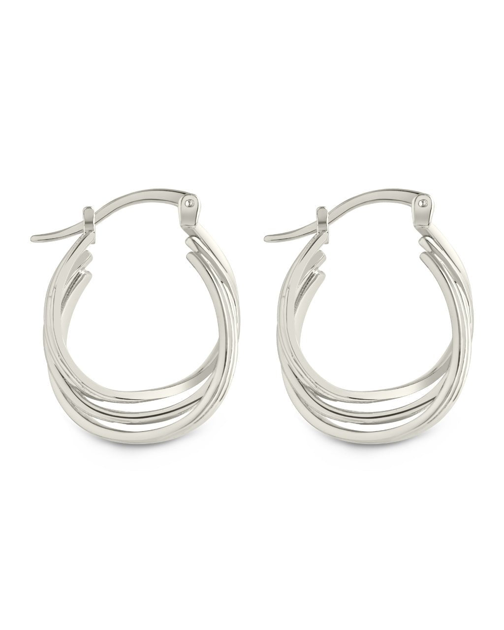 Emery Triple Row Layered Earrings - Sterling Forever