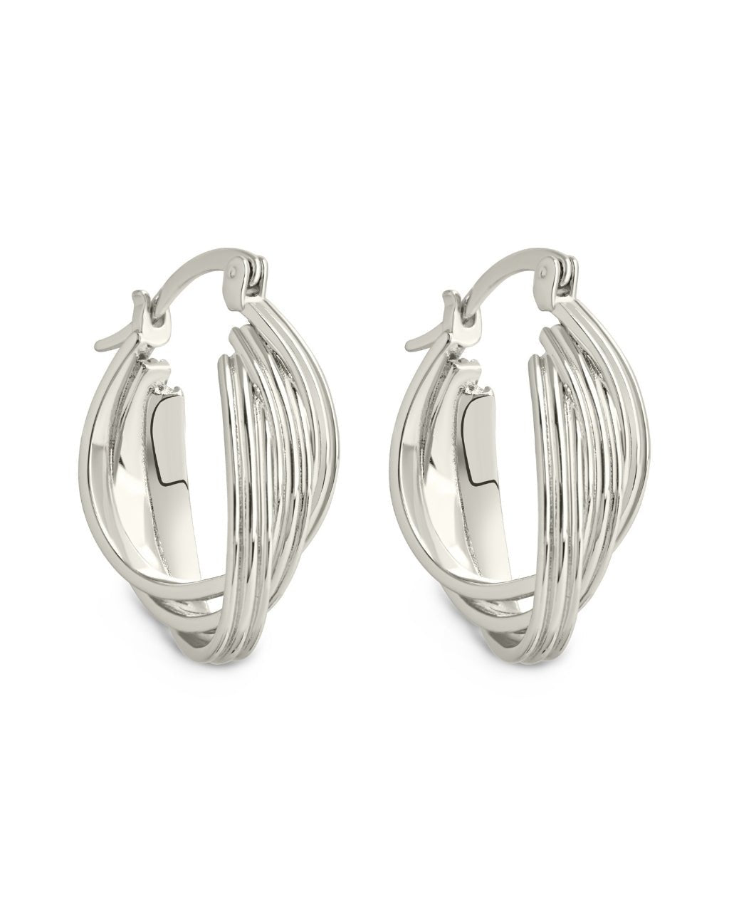 Emery Triple Row Layered Earrings - Sterling Forever