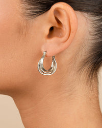 Emery Triple Row Layered Earrings - Sterling Forever