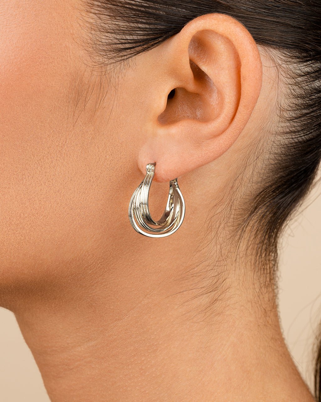 Emery Triple Row Layered Earrings - Sterling Forever