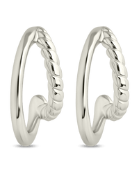 Arcadia Double Row Huggie Hoop Earrings - Sterling Forever